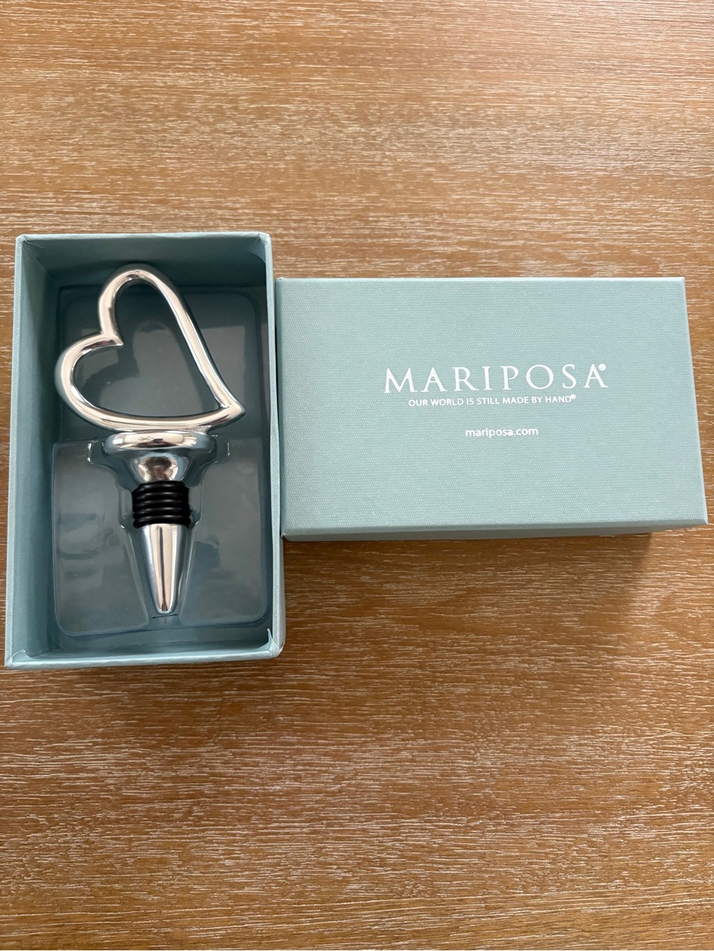 Mariposa Heart Bottle Stopper